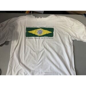 Vtg Lg‎ Aqualung Brazil Turtle White T Shirt